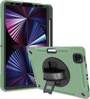 Etui iPad Pro 11 2021/2020/2018 Pancerne Army Green Stojak Pasek