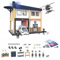 Komisariat policji domek dla dzieci DREWNO zestaw akcesoria światła LED