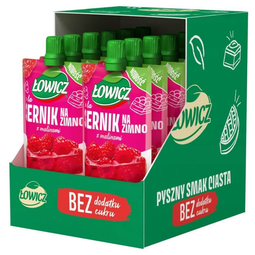 Łowicz Deser a la sernik z malinami na zimno 100 g x 12 sztuk na Arena.pl