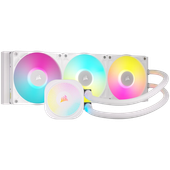 corsair icue link titan 360 rx rgb white aio, 360mm radiator, liquid