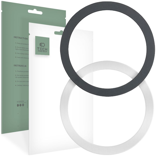 tech-protect magmat magsafe universal magnetic ring 2-pack black & zdjęcie 1