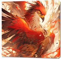 Obraz 90x90cm Feniks: Odrodzenie