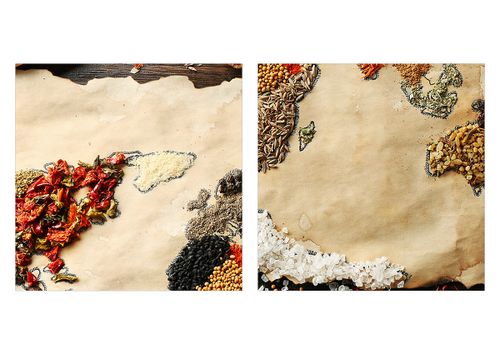 Zegar Ścienny - Mapa Przyprawy  - 40X40 Cm - C3Ad40X40-2832 na Arena.pl