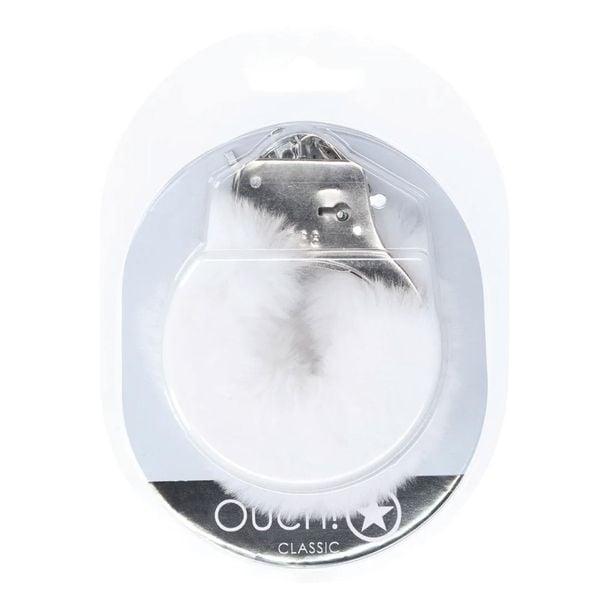 Classic Fluffy Handcuffs - White zdjęcie 2