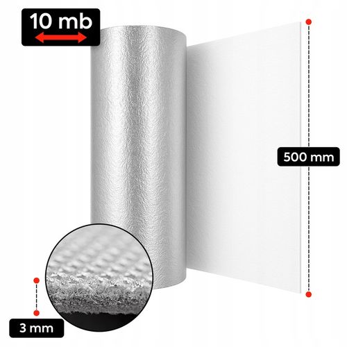 Ekran Zagrzejnikowy 10m Mata Pianka Aluminiowa Izolacyjna Odbija Ciepło Alu na Arena.pl