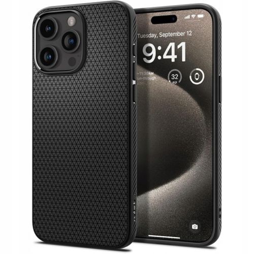 Etui plecki Spigen Liquid Air Czarne do iPhone 15 Pro Max na Arena.pl