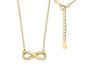 Pozłacany srebrny naszyjnik gwiazd nieskończoność infinity celebrytka srebro 925 Z1097N_G