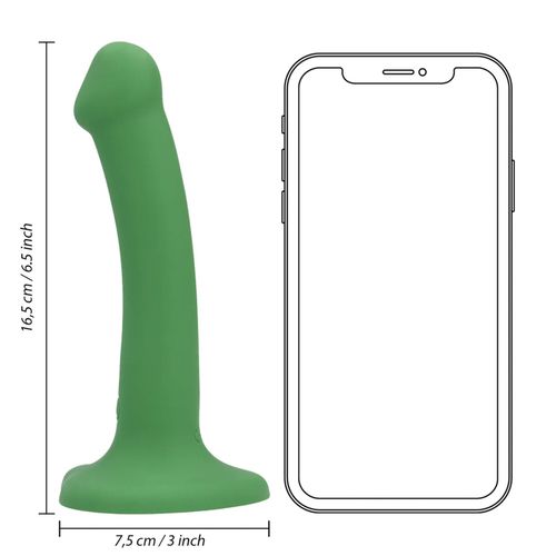 Non-Phallic Vibrating Dildo - Small - Forest Green na Arena.pl