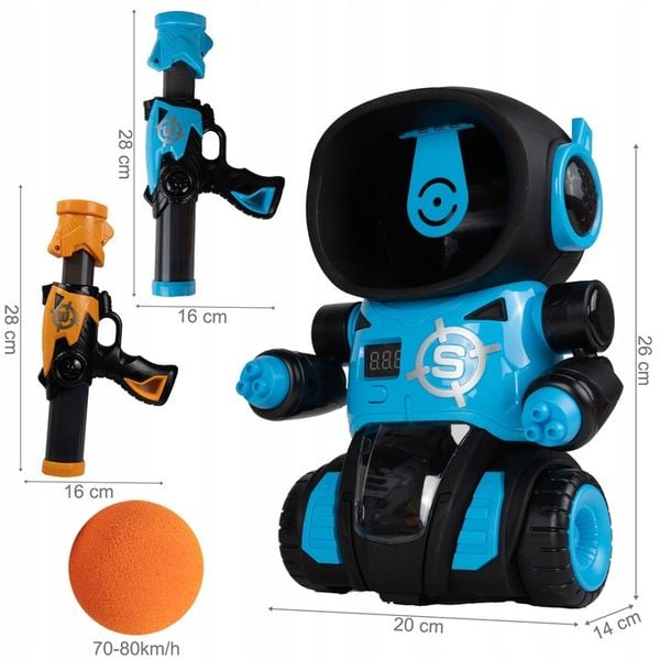 ROBOT GRA STRZELANIE DO CELU PISTOLET LICZNIK LCD TARCZA DO STRZELANIA zdjęcie 9