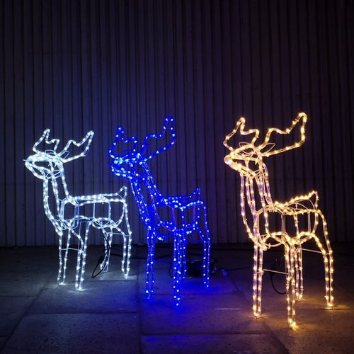 Renifer LED Świąteczny Świecący Figurka Na Zewnątrz XL 85 Duży Niebieski na Arena.pl