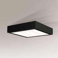 Plafon kwadratowy NOMI 8597 Shilo łazienkowa lampa LED 17W 4000K IP44 czarna