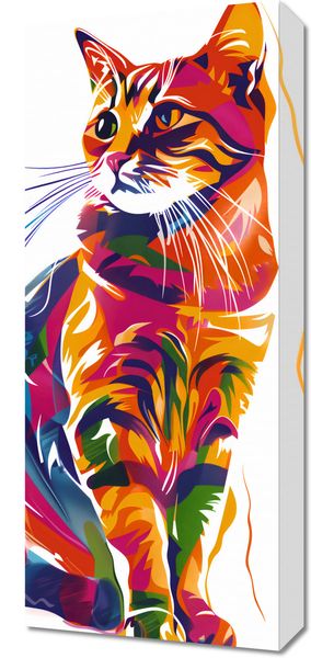 Obraz 30x70cm Nasycony Kot zdjęcie 1