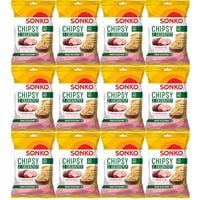 Sonko Chipsy z ciecierzycy wędzona szynka 60 g x 12 sztuk
