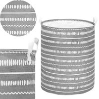 Kosz do przechowywania zabawek i ubrań pojemnik z uszami kremowo-szary