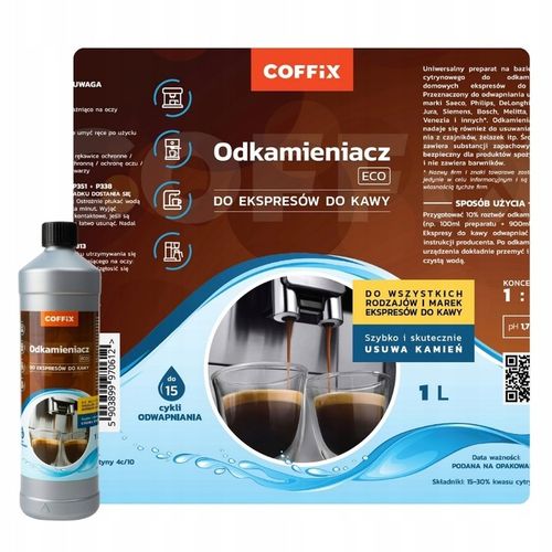 Odkamieniacz do ekspresu w płynie uniwersalny zestaw 2x 1000ml na Arena.pl