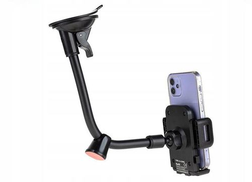 ZESTAW ŁADOWARKA 4xUSB 7A UCHWYT DO SZYBY DŁUGI ELASTYCZNY PODPÓRKA na Arena.pl