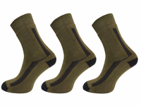 45-47 Grube skarpety thermo frotte dla leśników i myśliwych bawełna czesana 3 pary zielone