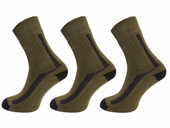 45-47 Grube skarpety thermo frotte dla leśników i myśliwych bawełna czesana 3 pary zielone