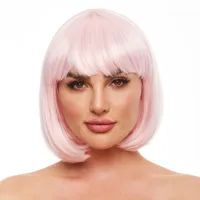 pleasure wigs cici peruka fluorescencyjna rożowa glow in the dark
