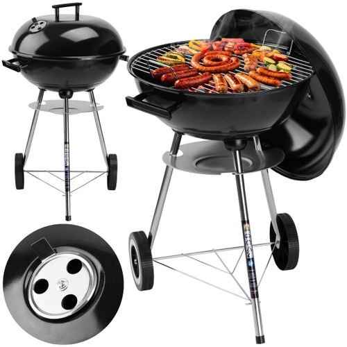 Grill węglowy ogrodowy RUND czarny na Arena.pl