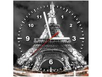 30X30CM OBRAZ ZEGAR PARIS EIFFEL TOWER WIEŻA OBRAZ MALOWANE