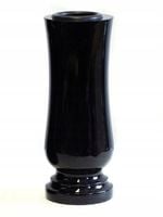 Czarny wazon nagrobny z żywicy