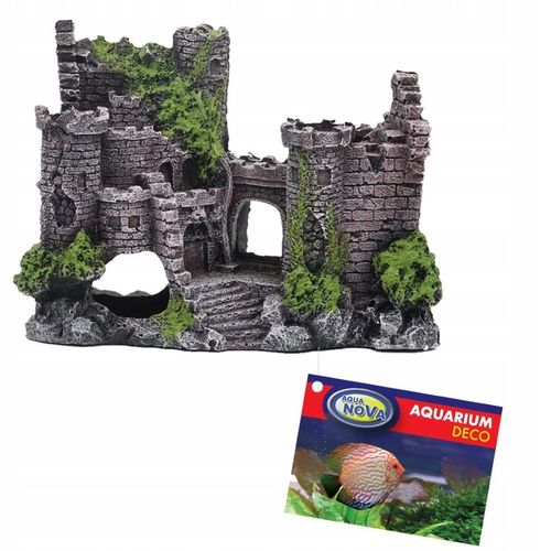 Ozdoba dekoracja ceramiczna do akwarium RUINY ZAMKU 20x9x15cm na Arena.pl