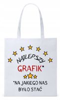 Dla Grafika Na Prezent Torba Eco Biała Shopper Z Nadrukiem Ze Zdjęciem