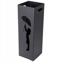 Parasolnik metalowy na parasole czarny LOFT 60 cm
