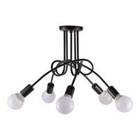 Lampa wisząca zwis żyrandol lampa na sufit czarna LED E27