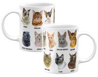 KUBEK Z RASAMI KOTÓW, PREZENT DLA MIŁOŚNIKÓW KOTÓW, GITEES, 330ML