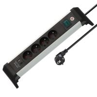 Listwa zasilająca Alu-Office-Line 4 gniazda USB-C USB-A kabel 1,8m