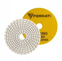 2X Pad polerski 100mm gradacja 200 VELCRO FERRATi do gresu spieków kwarcowy