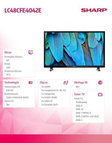 Sharp Telewizor LED 48 LC48CFE4042 na Arena.pl