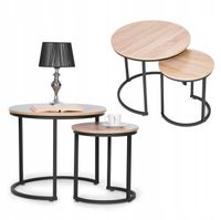 Stolik ModernHome okrągły 60 x 60 x 52cm odcienie brązu