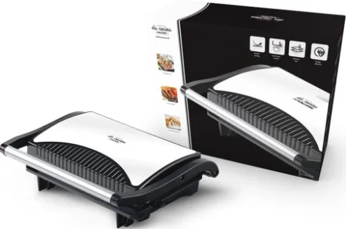 GRILL do kanapek MIĘSA RYBY PANINI OPIEKACZ 700W NON STICK KOMPAKTOWY MOCNY na Arena.pl