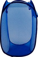 KX9139_2 Kosz na bieliznę zabawki z siatki składany granat