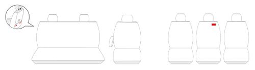 Ford Transit VII 6os Pokrowce dopasowane na fotele na Arena.pl