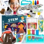 Zestaw Edukacyjny 14 Eksperymentów Naukowych Wybuchowy Wulkan Mały Chemik