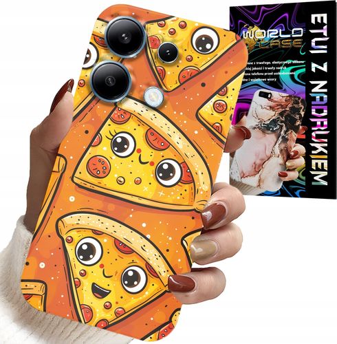 ETUI DO XIAOMI NOTE 13 PRO 4G - SŁODKIE UŚMIECHNIĘTE PIZZE CASE + SZKŁO na Arena.pl