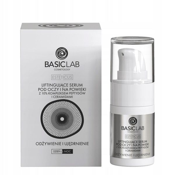 BasicLab- Liftingujące Serum pod Oczy i na Powieki 15ml zdjęcie 1