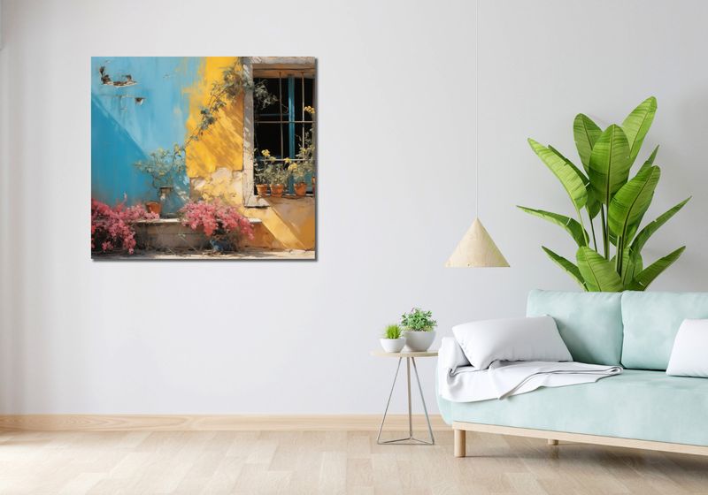 Obraz 100x90cm Słoneczna Ulica zdjęcie 2