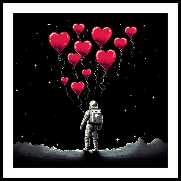 Plakat 70x70cm Astronauta Własnych Celi zdjęcie 3