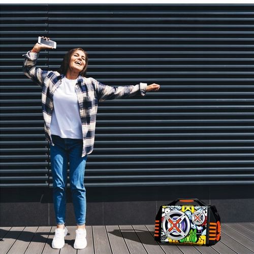 Głośnik Bluetooth Przenośny Karaoke Mikrofon Manta Helios 2 USB, AUX, FM 8h na Arena.pl