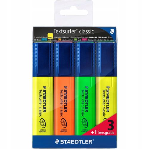 zakreślacz textsurfer classic 3kol + 1 gratis 9535 na Arena.pl