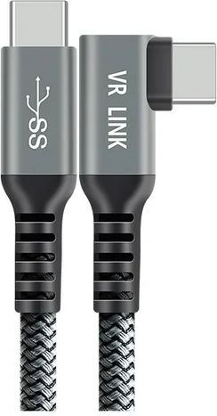 Kabel przewód VR Link USB-C USB-C w oplocie kątowy 5m VR do QUEST 2,3 na Arena.pl