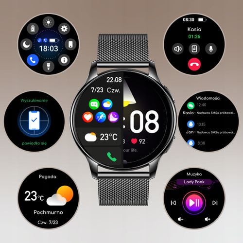 Smartwatch SmartGrove 119316705 czarny na Arena.pl