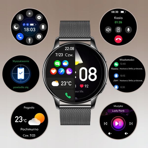 Smartwatch SmartGrove 119316705 czarny zdjęcie 6