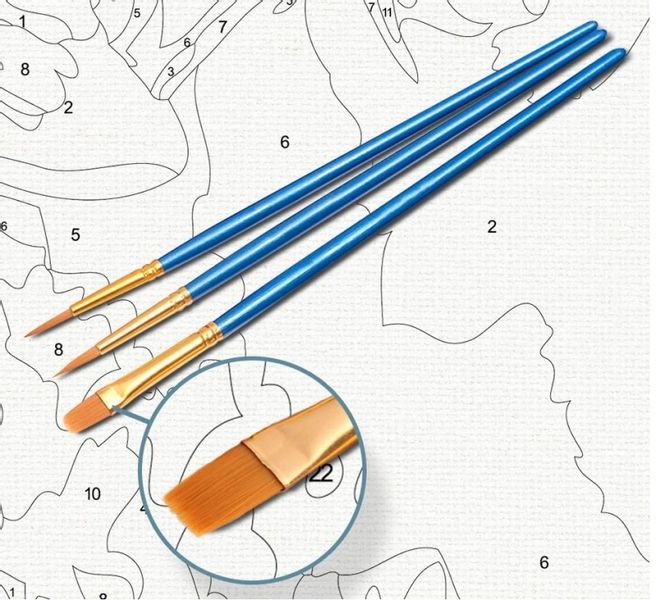 Malowanie po numerach Dziewczynka i wilk płótno farby zdjęcie 3
