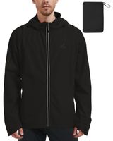 Kurtka Przeciwdeszczowa Rowerowa do Biegania Oddychająca Czarna XXL